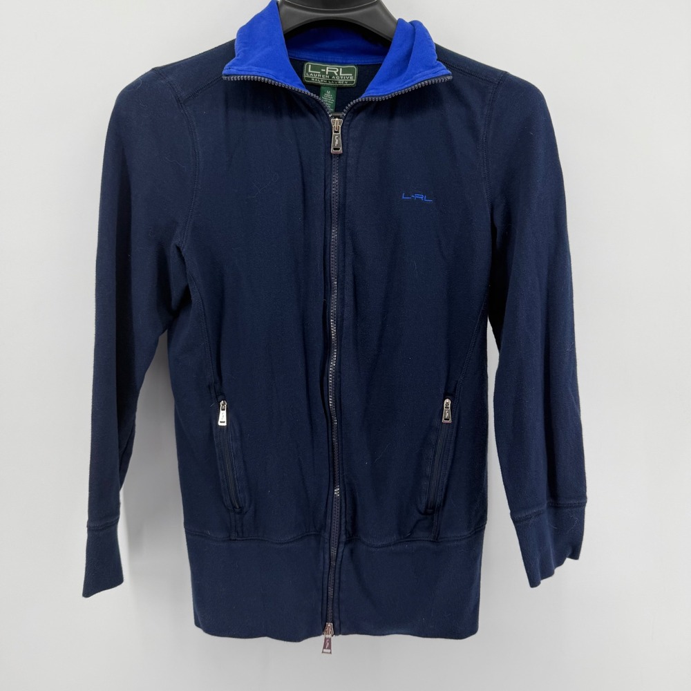 Lauren Active Ralph Lauren Track Jacket Women's Medium Navy Blue Full Zip